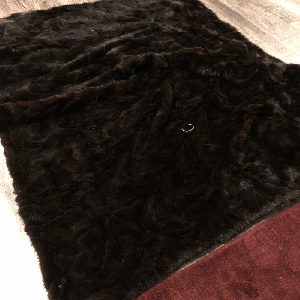 Authentic Handmade Mink Fur Throw blanket